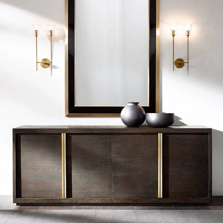 SAMUELE Vintage Solid Wood Sideboard Cabinet