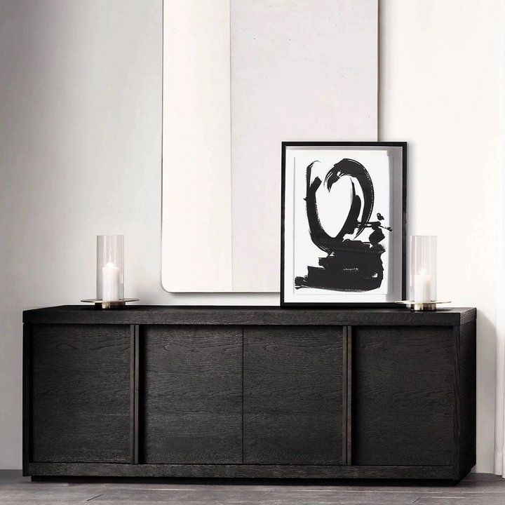 SAMUELE Vintage Solid Wood Sideboard Cabinet