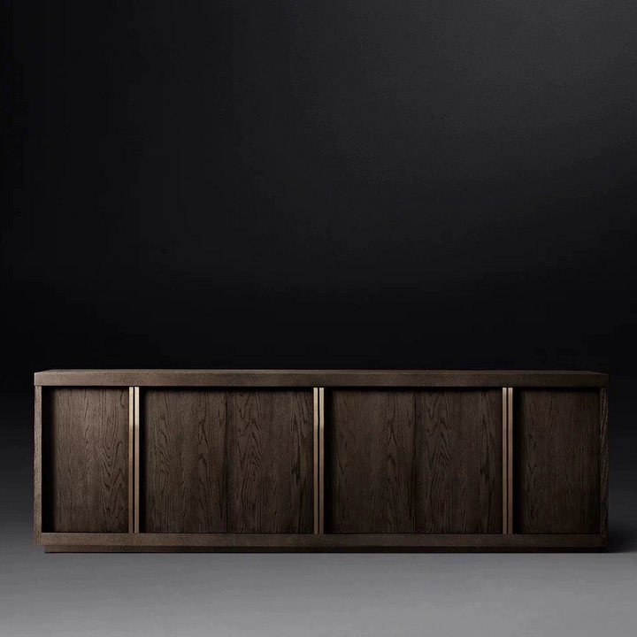 SAMUELE Vintage Solid Wood Sideboard Cabinet