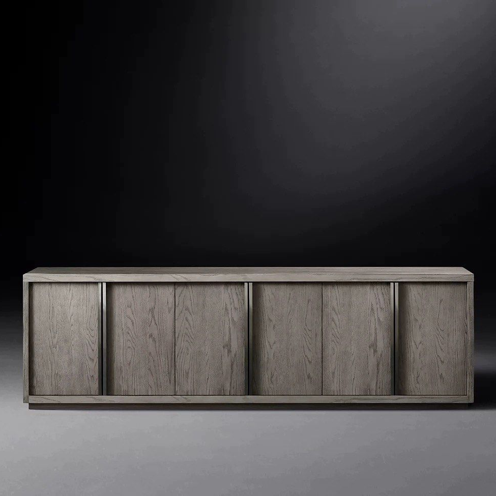 SAMUELE Vintage Solid Wood Sideboard Cabinet