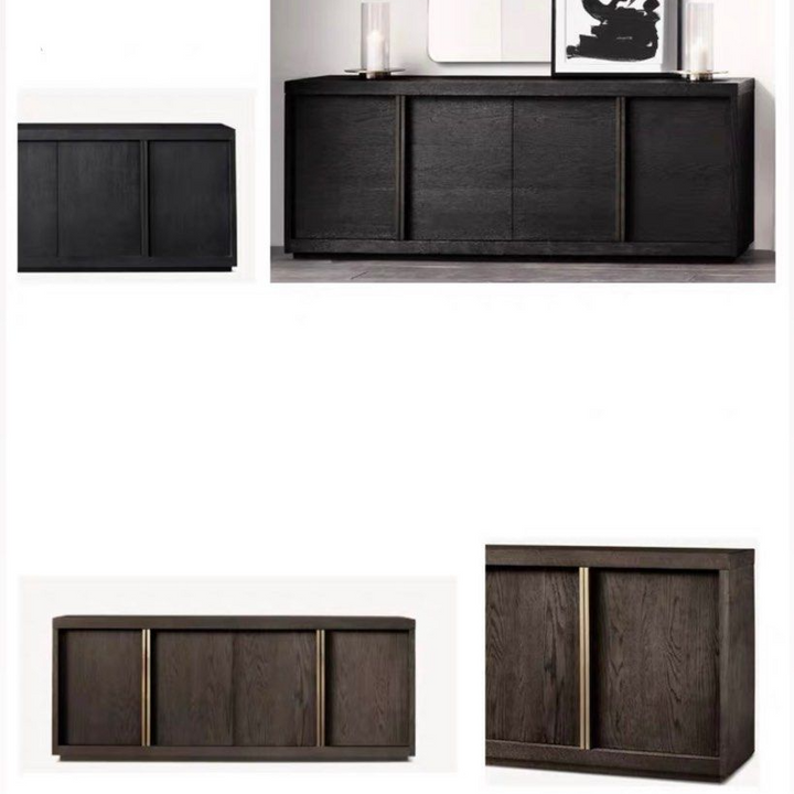 SAMUELE Vintage Solid Wood Sideboard Cabinet