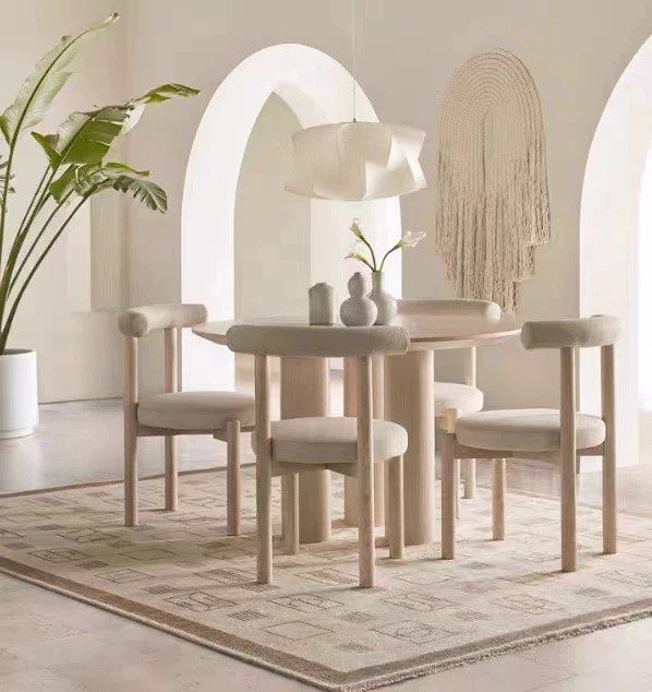 OIRE Japandi Boucle Dining Chair
