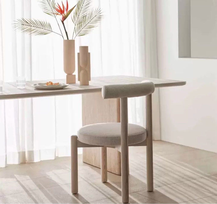 OIRE Japandi Boucle Dining Chair