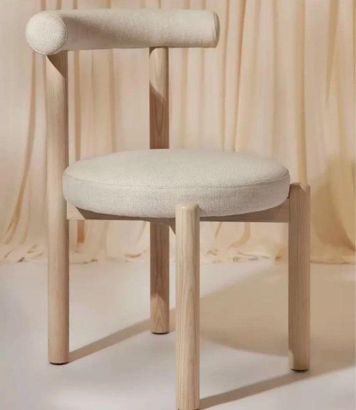 OIRE Japandi Boucle Dining Chair