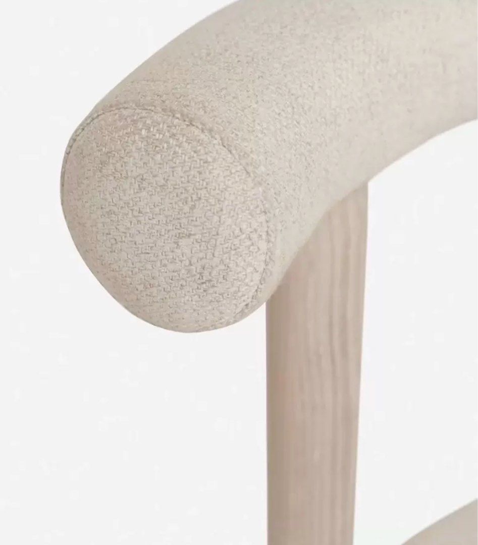 OIRE Japandi Boucle Dining Chair