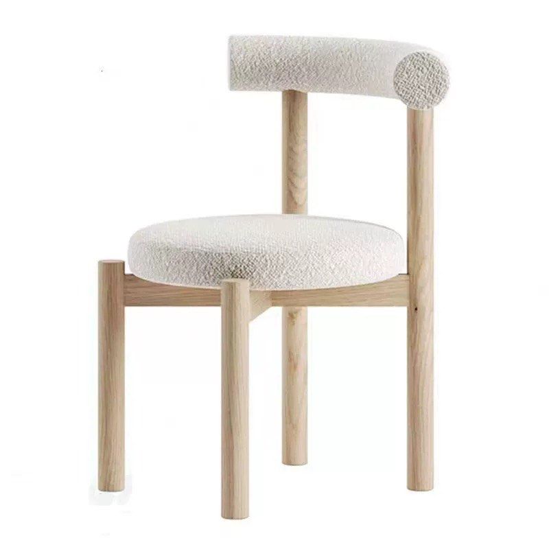 OIRE Japandi Boucle Dining Chair