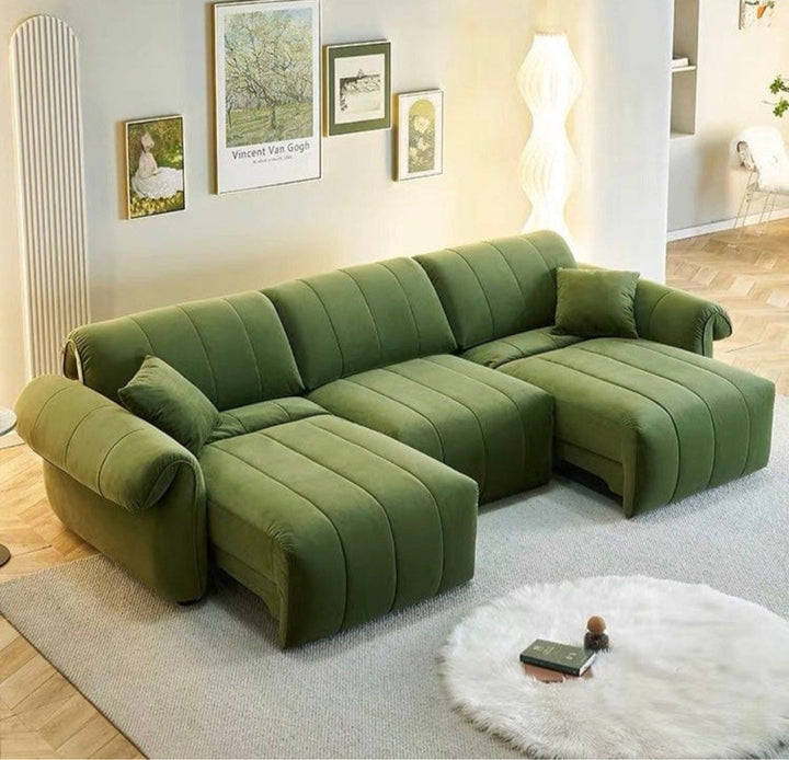 HALSOR Modern Velvet Electric Sofa Bed
