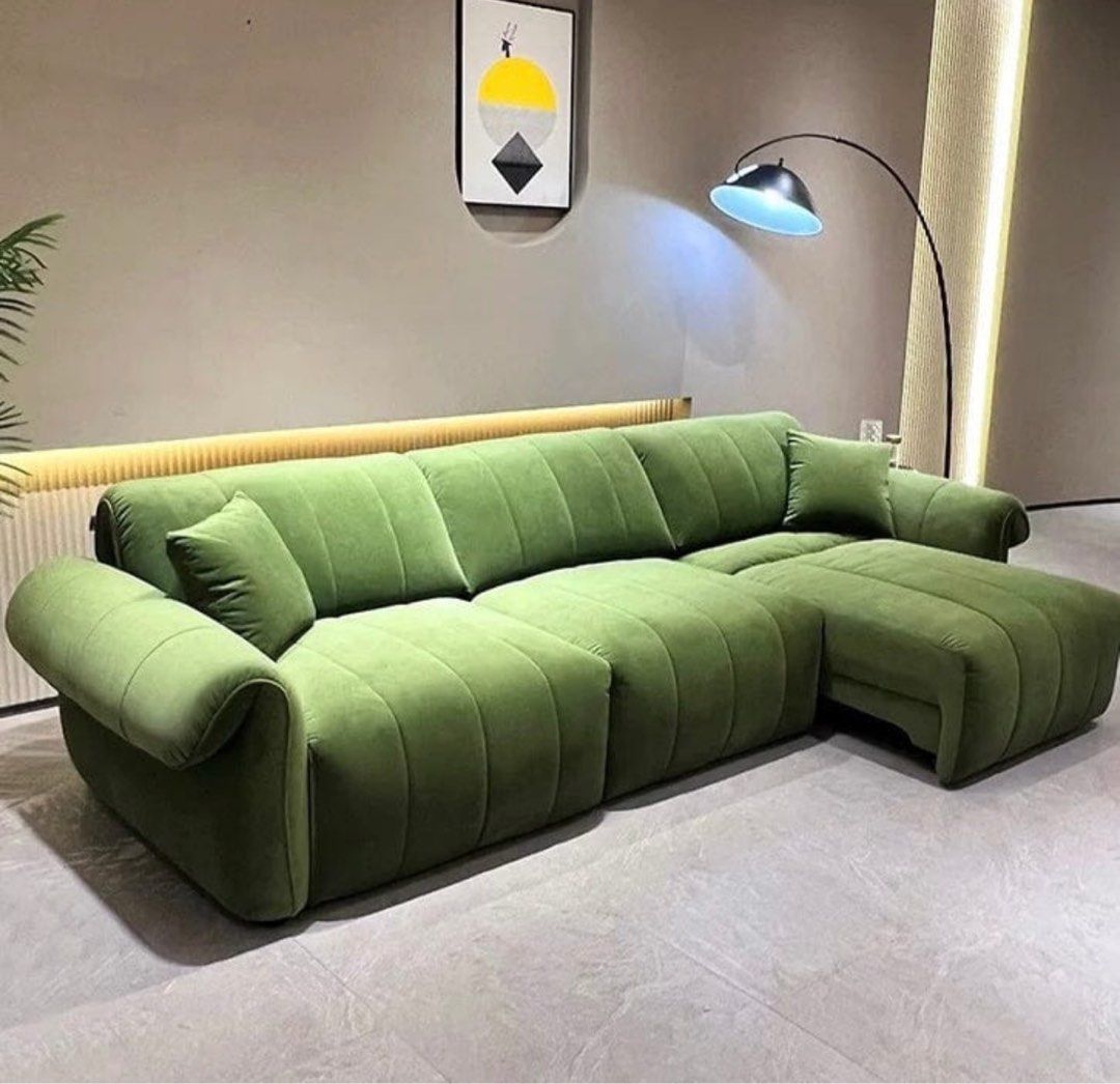 HALSOR Modern Velvet Electric Sofa Bed