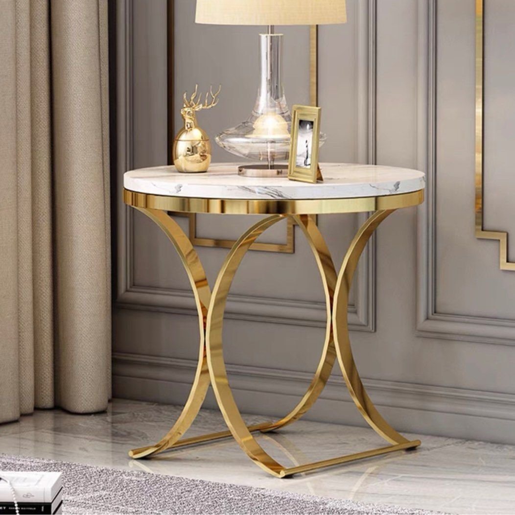 NOELLE Luxurious Gold Side Table