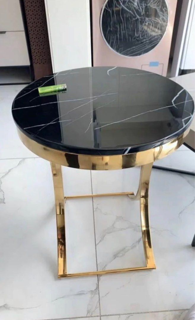 NOELLE Luxurious Gold Side Table