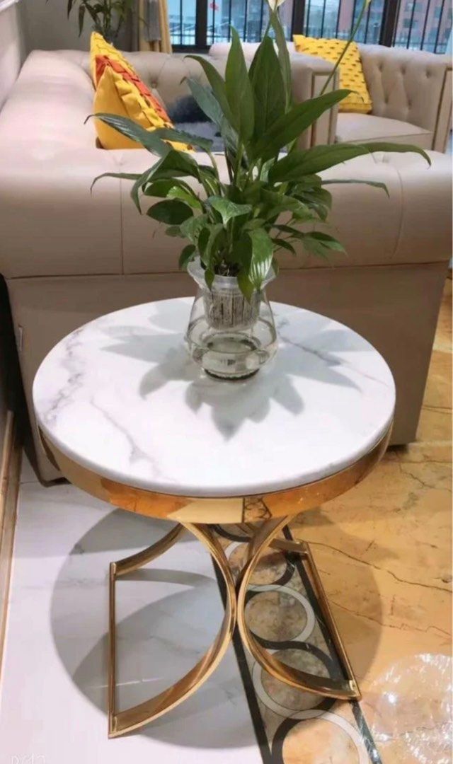 NOELLE Luxurious Gold Side Table
