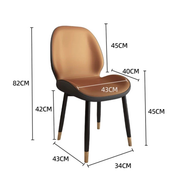 KENT Modern Leathaire Dining Chair - Radical Homes Singapore