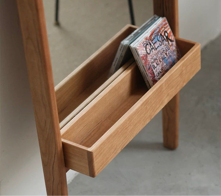 GRAM Solid Wood Standing Mirror Shelf