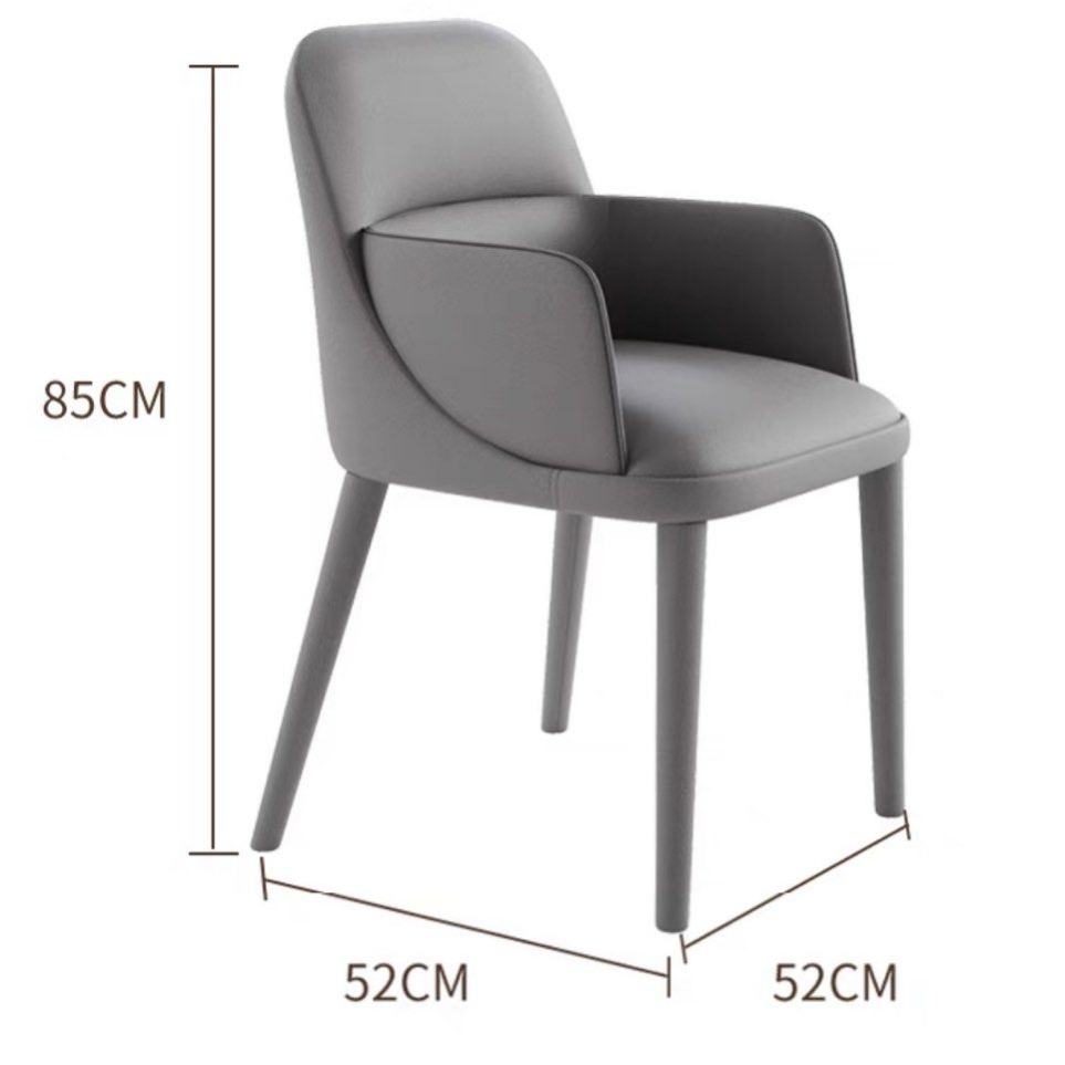 GYRE Modern Italian Leather Dining Chair - Radical Homes Singapore