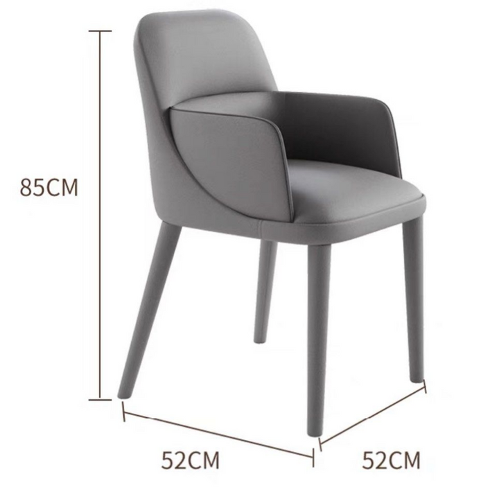GYRE Modern Italian Leather Dining Chair - Radical Homes Singapore