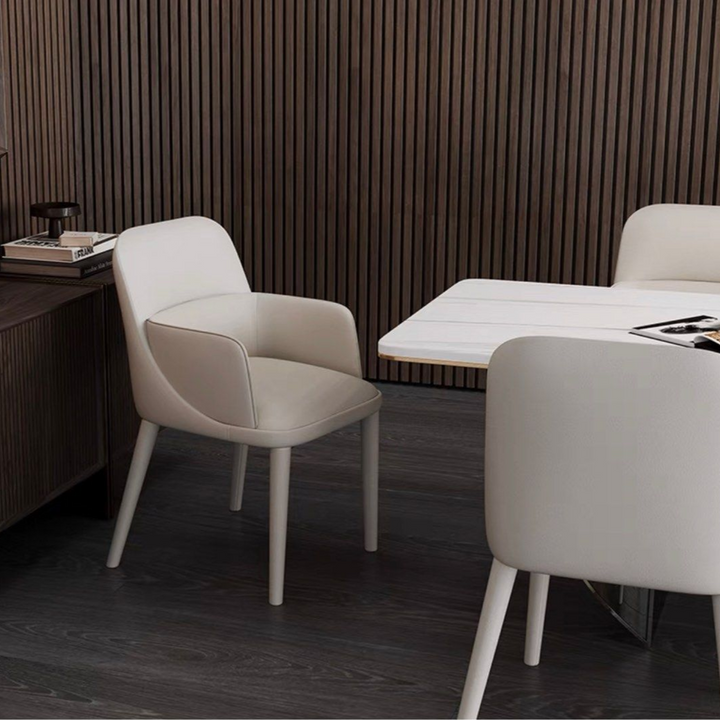 GYRE Modern Italian Leather Dining Chair - Radical Homes Singapore