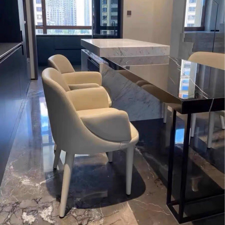 GYRE Modern Italian Leather Dining Chair - Radical Homes Singapore