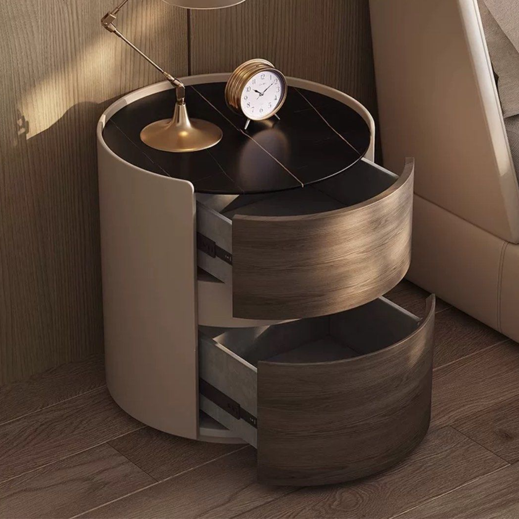 GRANDE Modern Walnut Bedside Table