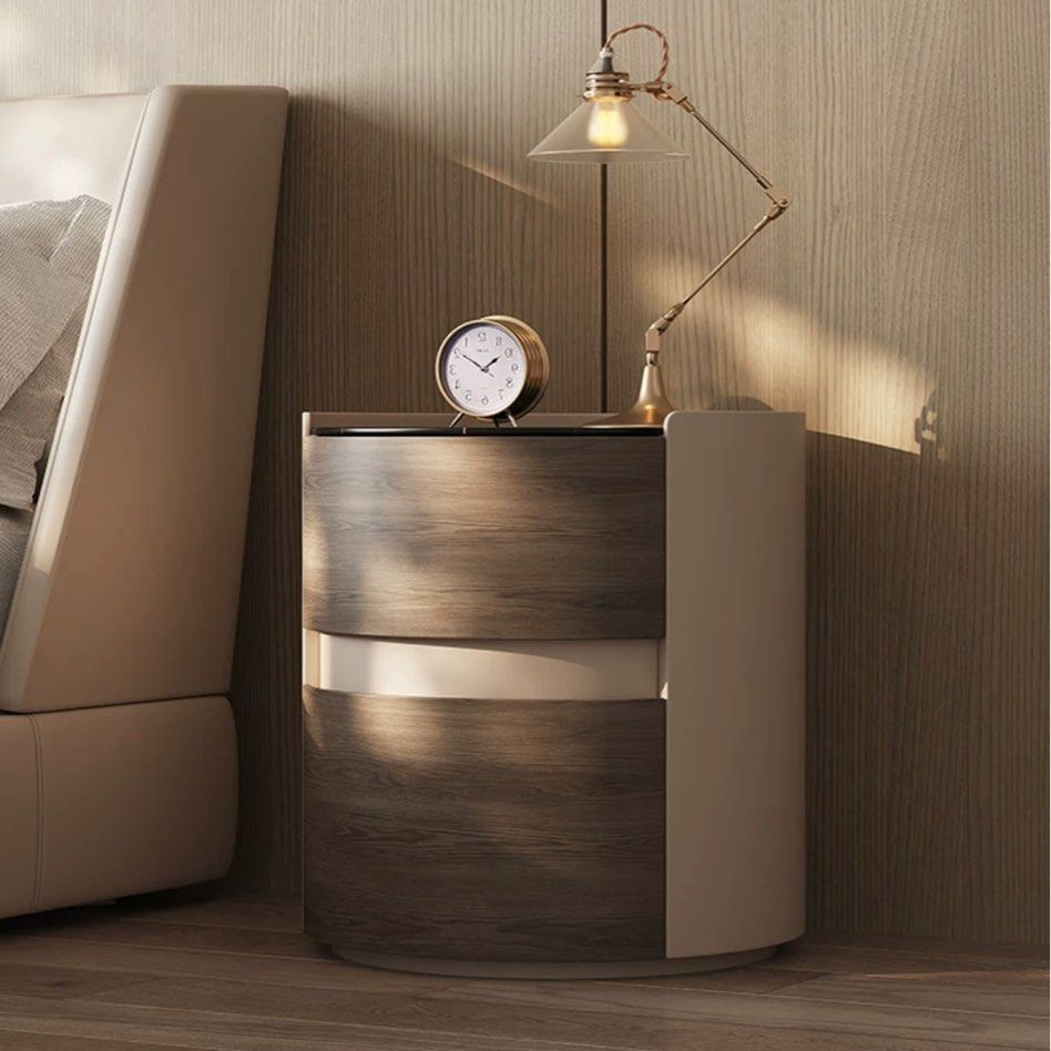 GRANDE Modern Walnut Bedside Table