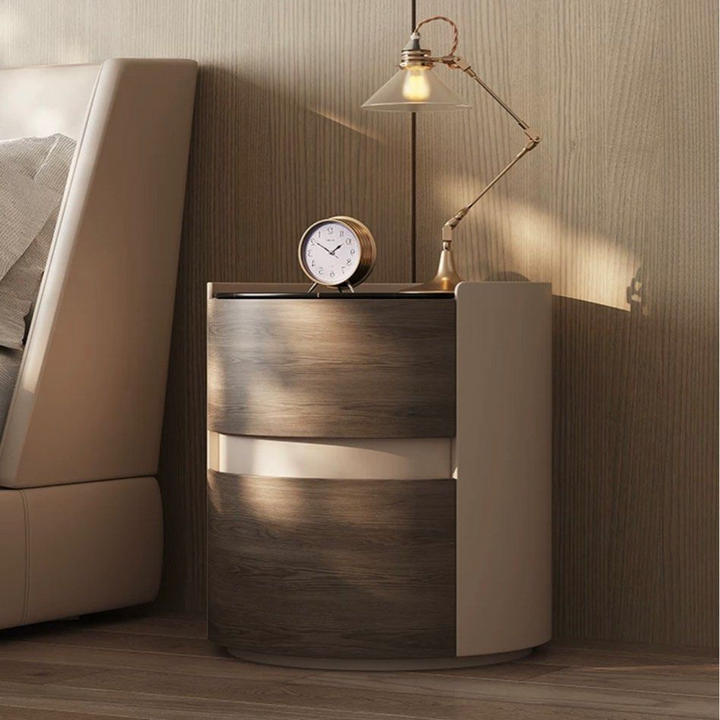 GRANDE Modern Walnut Bedside Table