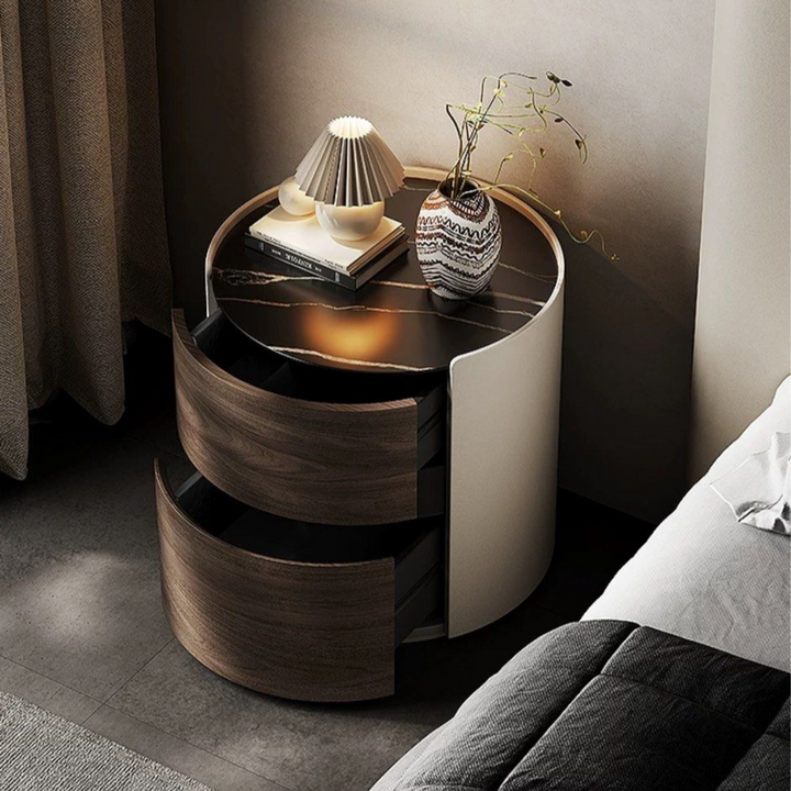 GRANDE Modern Walnut Bedside Table