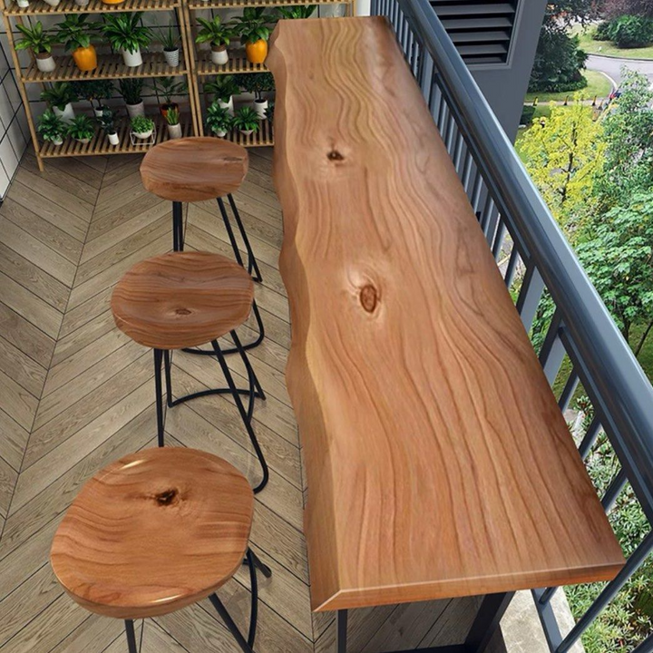 VONTA Rustic Solid Wood Bar Table & Stools