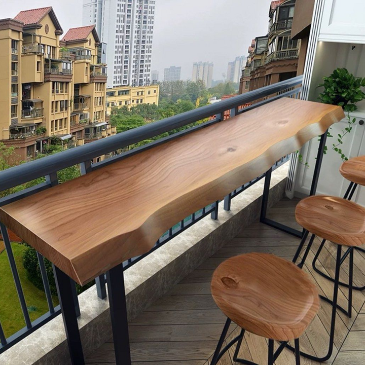 VONTA Rustic Solid Wood Bar Table & Stools