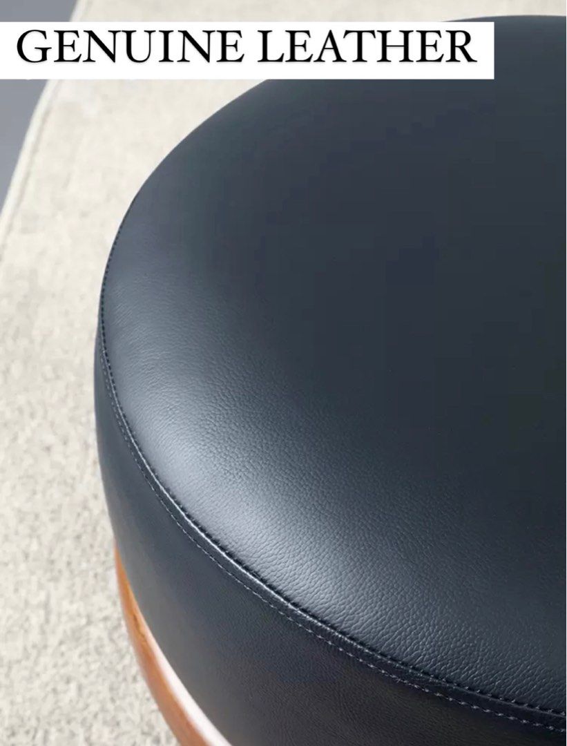 DENZEL Genuine Leather Pouf
