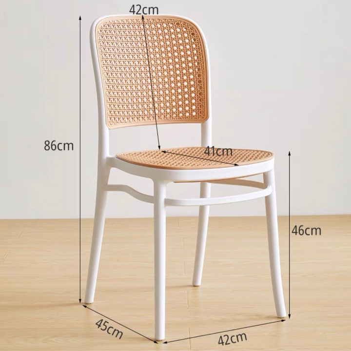 ROYEL Vintage Rattan Bar Stool
