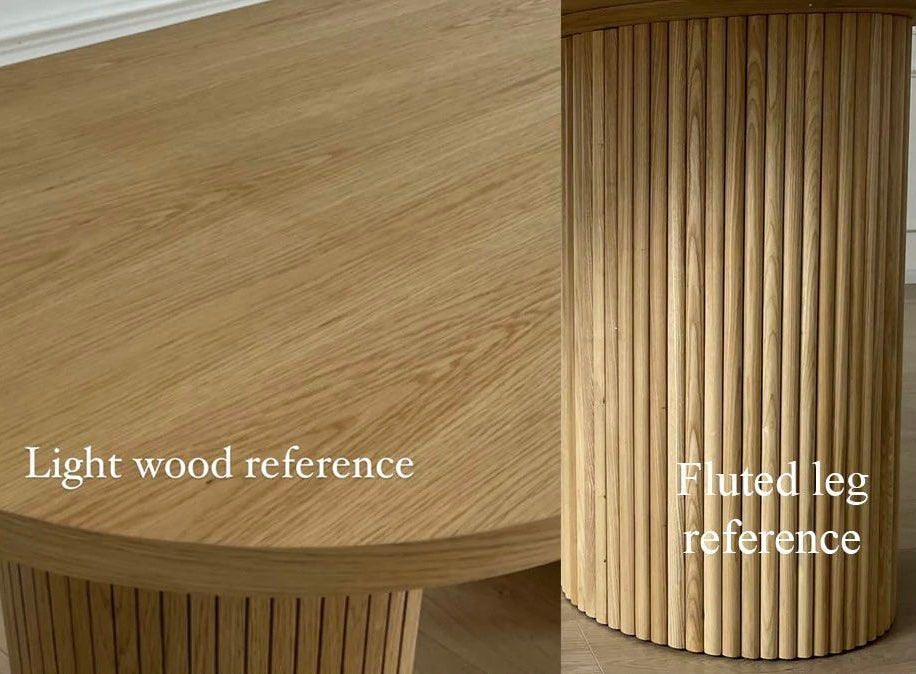 KILLIAN Modern Fluted Solid Wood Dining Table