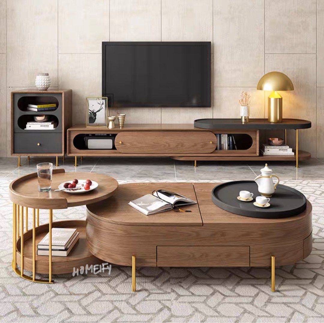 ZUCKUS Modern Coffee Table and Tv Console