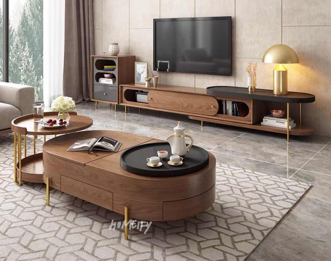 ZUCKUS Modern Coffee Table and Tv Console