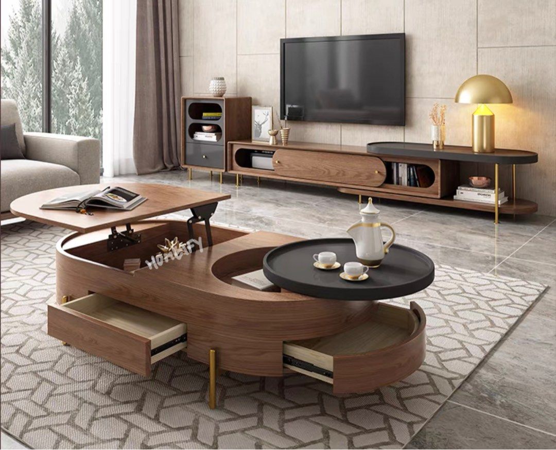 ZUCKUS Modern Coffee Table and Tv Console