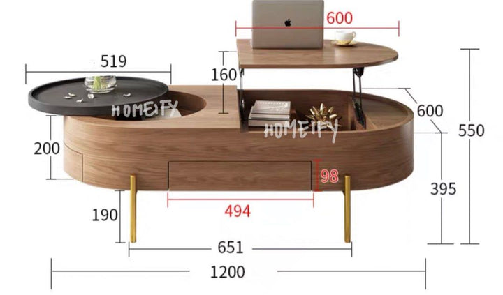 ZUCKUS Modern Coffee Table and Tv Console