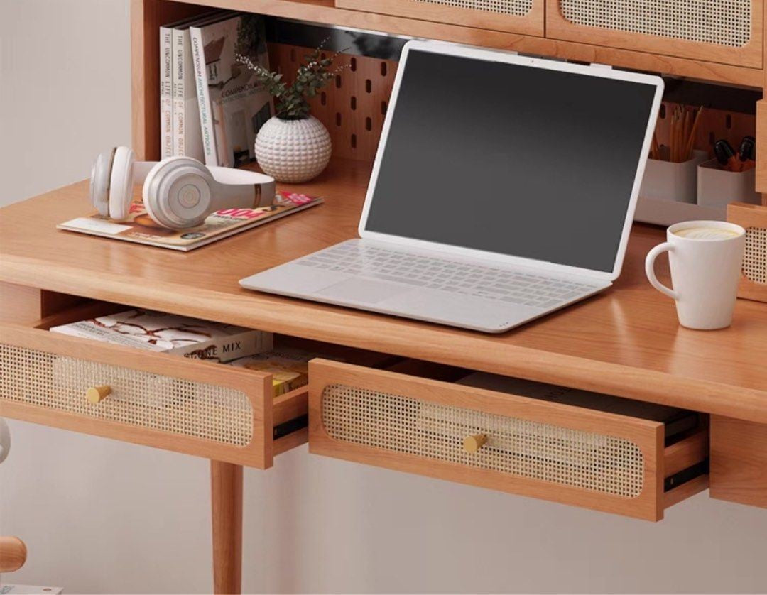 NOLAN Japandi Solid Wood Study Table
