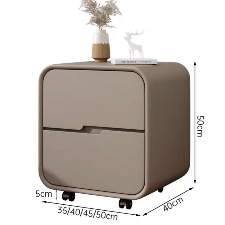 HASIEK Modern Leather Bedside Table