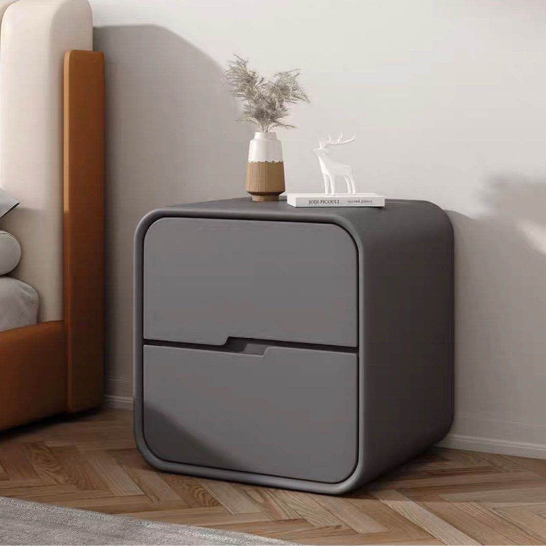 HASIEK Modern Leather Bedside Table