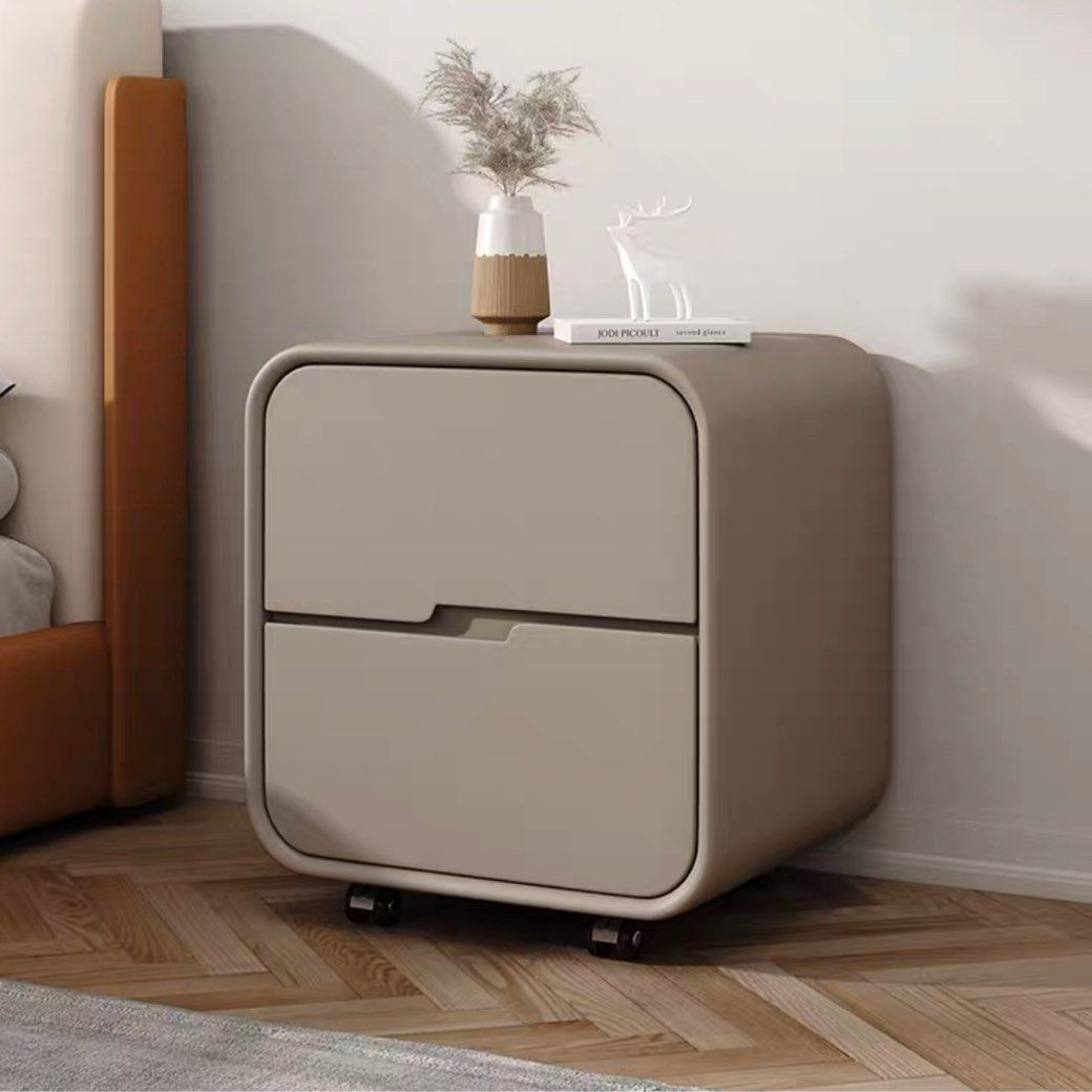 HASIEK Modern Leather Bedside Table