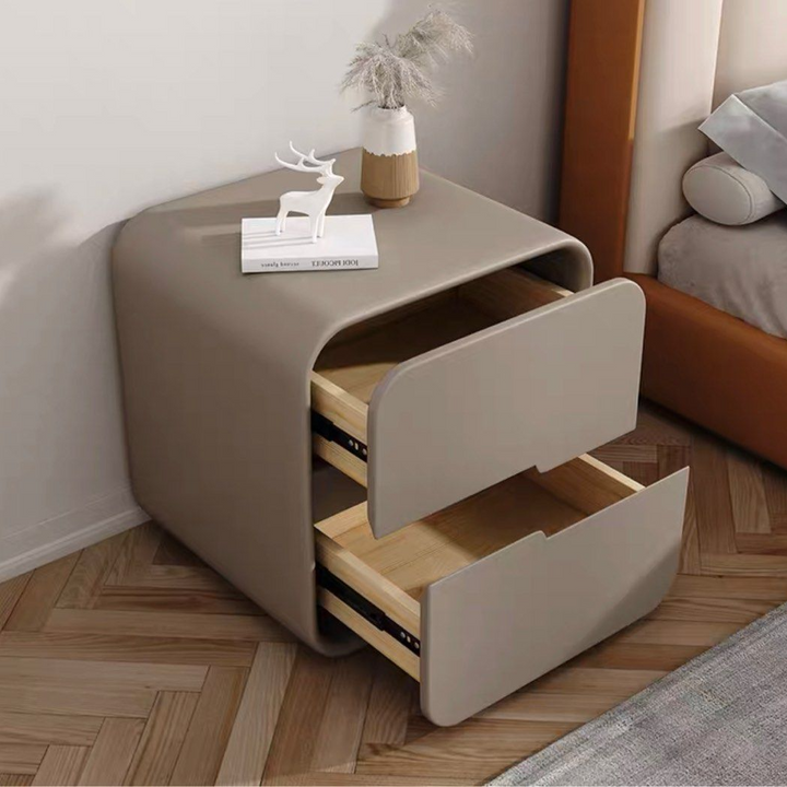 HASIEK Modern Leather Bedside Table
