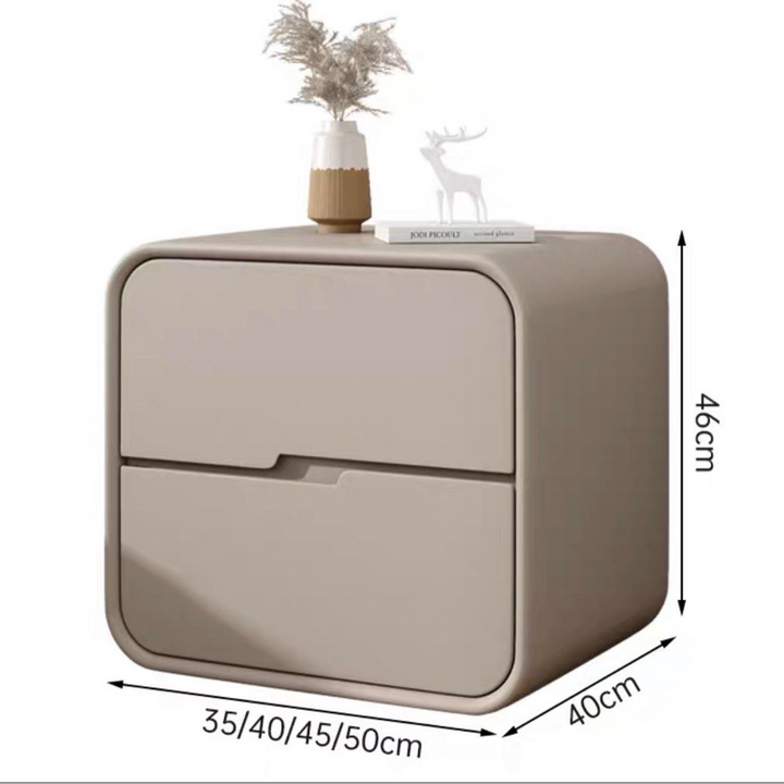 HASIEK Modern Leather Bedside Table