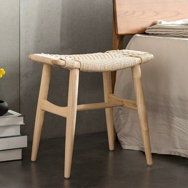 HASON Japandi Rope Woven Stool