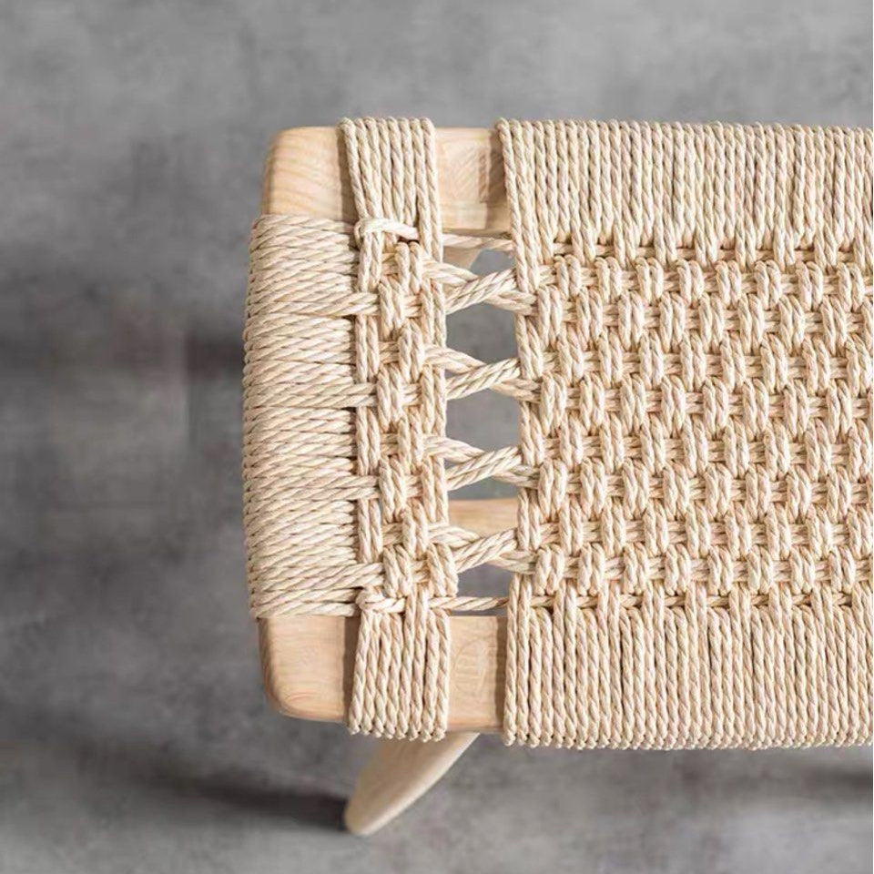 HASON Japandi Rope Woven Stool