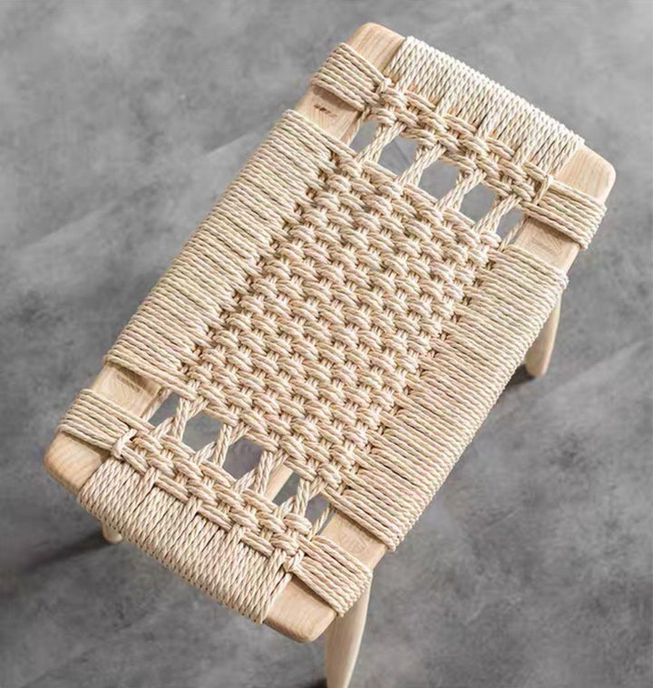 HASON Japandi Rope Woven Stool