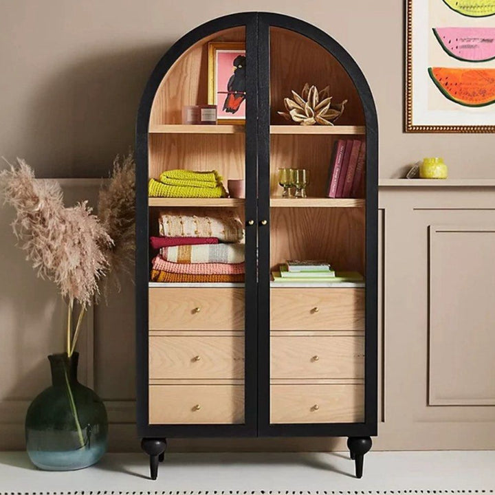 HAUE Mid Century Solid Wood Cabinet