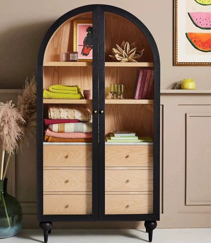HAUE Mid Century Solid Wood Cabinet