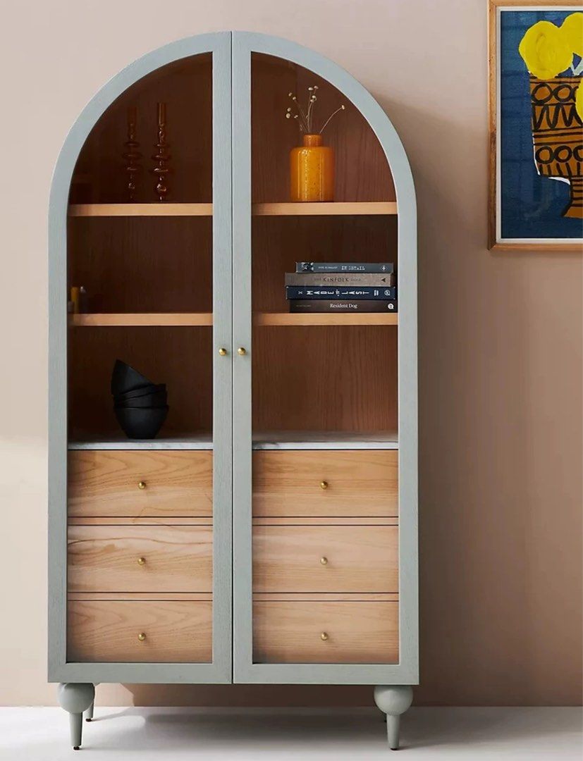 HAUE Mid Century Solid Wood Cabinet