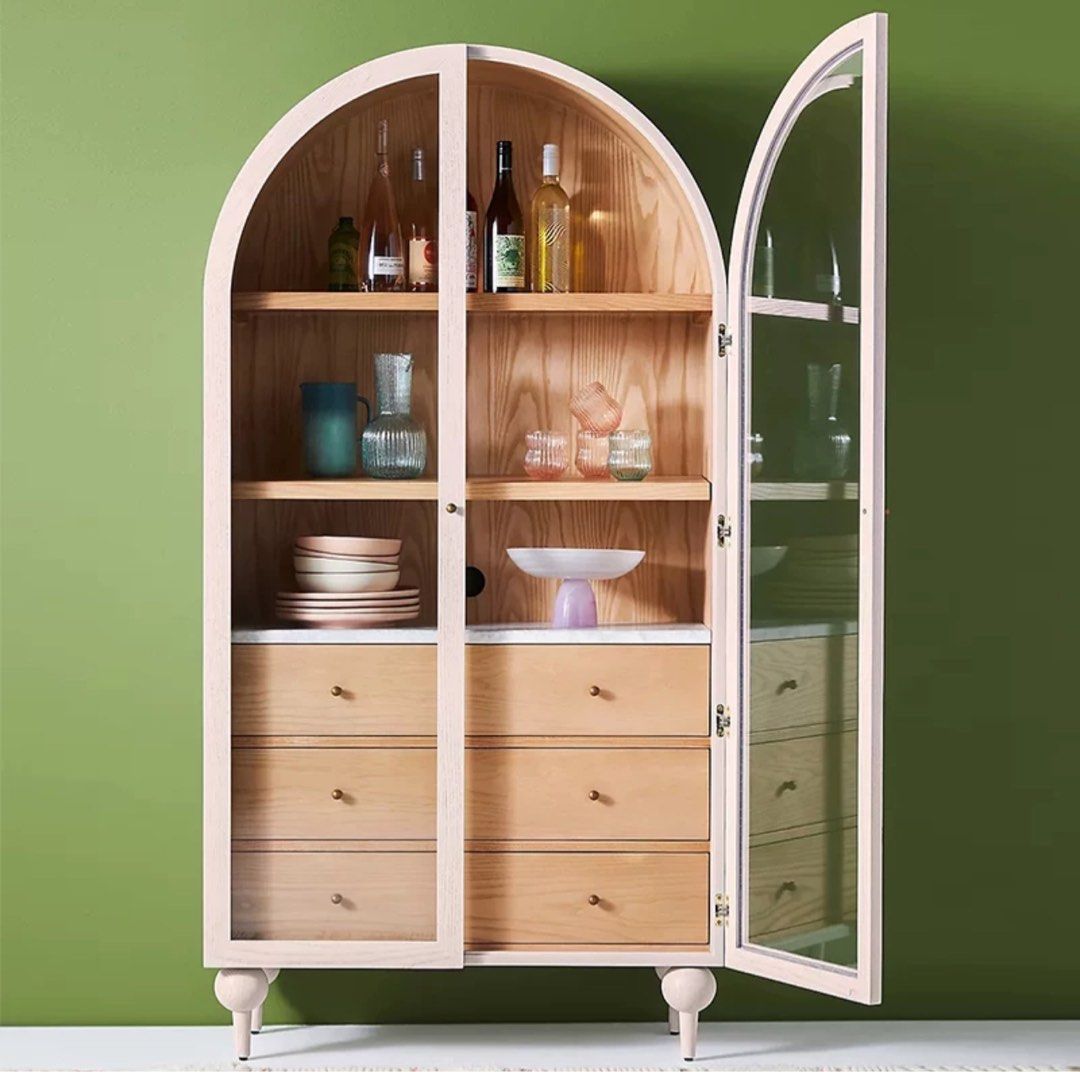 HAUE Mid Century Solid Wood Cabinet