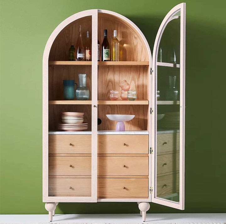 HAUE Mid Century Solid Wood Cabinet