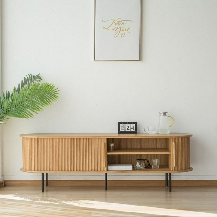 DARREK Rustic Solid Wood TV Console