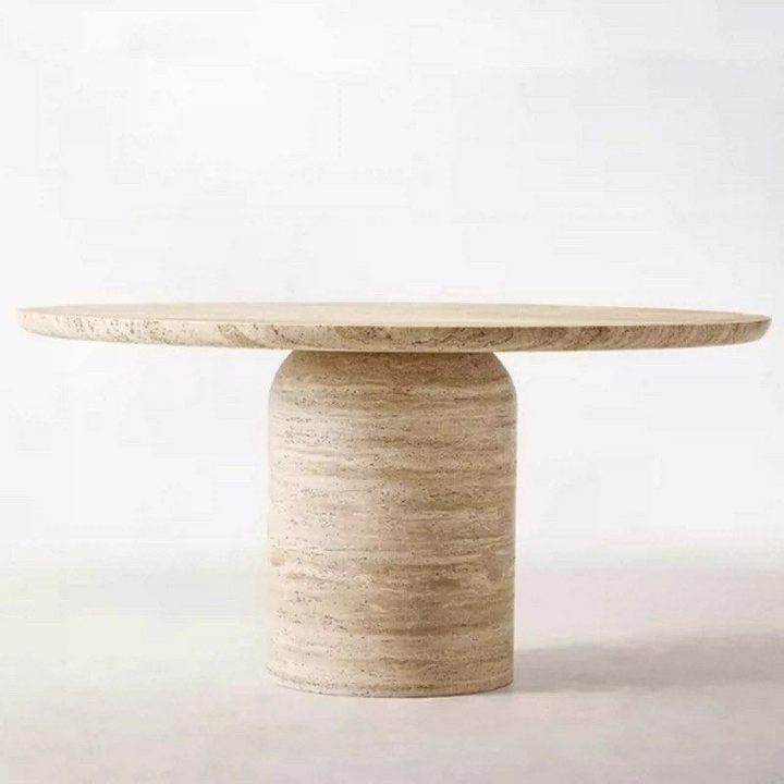 MARGOT Modern Travertine Dining Table